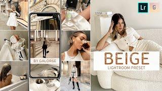 BEIGE tones preset | How To Edit Photos In Lightroom | Lightroom Photo Editing | Aesthetic preset