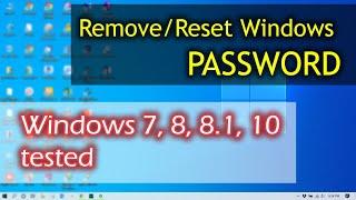 Forget Windows Password, remove or Reset Windows Password