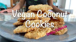 Vegan Coconut Cookies | Vegan Coconut Biscuits | Vegan Biscuits | Vegan Cookies | Vegan NICE Biscuit