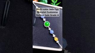 Multi-color Jade Bracelet G18K Customize #jadeite #jade #jewelry #jewellery #amethyst #ruby #ring