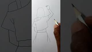 BTS Girl drawing / BTS drawing / Drawing Girl / Arun Easy Art #shorts #btsgirl #easydrawing