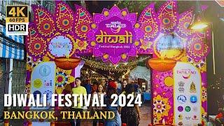 [BANGKOK] Diwali Festival Bangkok 2024 At Little India | Ong Ang Walking Street | Thailand [4K HDR]