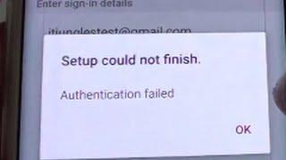 FIXED: Gmail Setup Error Authentication Failed on Samsung Galaxy S6 Edge