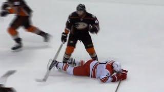 Nate Thompson Hit on Faulk - Game Misconduct Elbowing