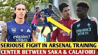 Tensions Rise at Arsenal Training Center: Calafoiri and Saka in Heated Altercation