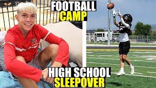 FOOTBALL CAMP and FIRST TIME SLEEPING in a HIGH SCHOOL! 