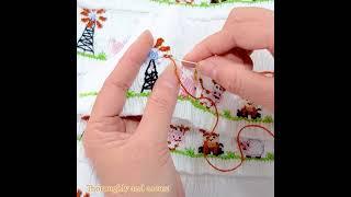 Tips to embroider farm windmill patterns on smocked fabric