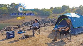 HOW TO PITCH TENT WHILE CAMPING | CAMPING LAKESIDE. COOKING OUTDOORS  #BYOT #abhinavshukla #coleman