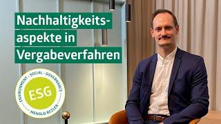 Nachhaltigkeitsaspekte in Vergabeverfahren