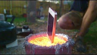 iPhone in Molten Aluminum