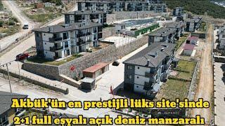 Didim Akbük'ün en prestijli lüks site'sinde full eşyalı açık deniz manzaralı 2+1 SATILDI