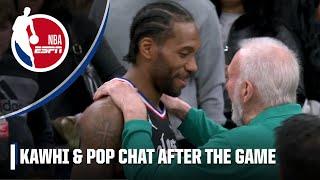 Kawhi Leonard and Coach Pop connect after Clippers’ win vs. Spurs | NBA on ESPN