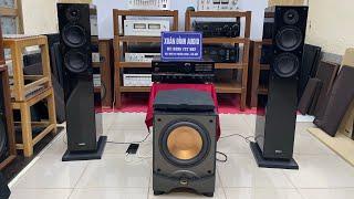 Loa Đen Bóng Chất Âm 3 End Mời Các Bác, Loa Denon T55Sg, Loa Sub Klips Sw10, Ampky Sansui 607Extra.