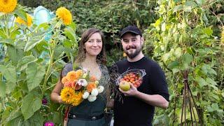 September 2024 - Harvesting beans, tomatoes and apples on my birthday!