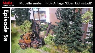 Modelleisenbahn H0 - WIR BAUEN einen Wald mit Forstarbeiten und Sturmschaden Bau Roco Anlage