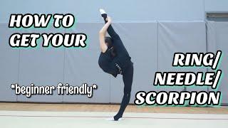 HOW TO DO A RING/NEEDLE/SCORPION POSE FOR BEGINNERS | Sophie Crane