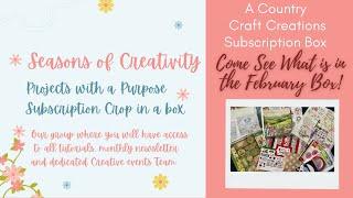 Country Craft Creations, Seasons of Creativity, February Subscription Box Unveiling!!!