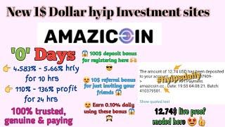 100$ signup bonus! New 1$ #HYIP Investment site #amazicoin.cc | Earn 115% for 24 hrs. #hyipsdaily