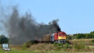 Zichyújfalu mit Taigatrommel +dunkle Abgaswolken, ÖBB Taurus, MMV 609, ...