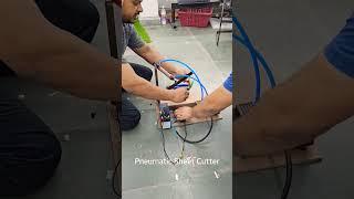 Pneumatic Sheet Cutter Project #mechanical #science #technology #viral #staisfying
