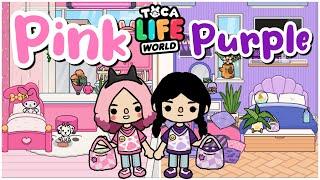 Toca Life World: PINK VS. PURPLE HOUSE DESIGN IDEA | MONICA WINSLETH