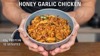 Honey Garlic Chicken With 49g of Protein and Made In 12 Minutes.