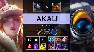 Akali Mid vs Nautilus: Perfect KDA, Legendary - EUW Challenger Patch 14.24