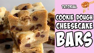 Cookie Dough Cheesecake Bars! Recipe tutorial #Shorts