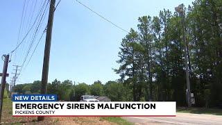 Emergency sirens malfunction in Pickens County