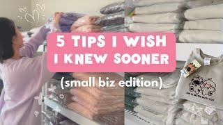 5 tips i wish i knew before starting my small business | clothing brand owner, embroidery, ecommerce