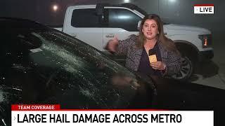 WOW! Hail storm damages vehicles across Oklahoma City