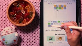 ASMR WORDLE & Gummy Bears (iPad, Close Tingly Whispers ) 1 HOUR