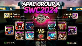 JINYAO vs DOCTHURR (BO5). SWC2024 APAC Preliminary Group A in Summoners War