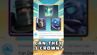 Can Dark Prince, Mini Pekka and Tombstone 3 Crown ? #clashroyale