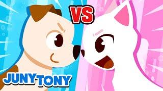 Rematch! Dog vs. Cat ｜The Greatest Match｜Animal Song｜Kids Songs｜JunyTony