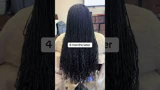 4 months old micro braids #hairstyles #haircare #humanhairbraids