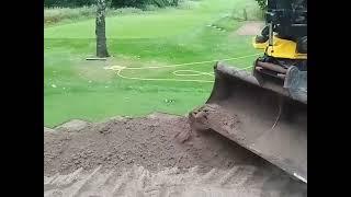 Rebuilding a golf Green with Case cx130 & Emgcon ec214