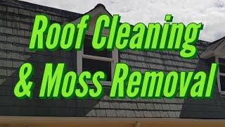 Slate Roof Cleaning Restoration - Algoclear Pro - How to clean a roof - roof moss removal