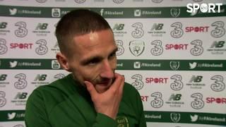 Conor Hourihane reacts to Ireland 1-1 Denmark.