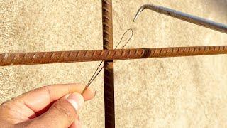 Tying reinforcing steel bars | How to tie rebar (Very CLEAR steps)