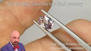 SOLD -1.3ct Oval Light Orange-Pink Padparadscha Sapphire GIA Certified Sri Lanka Unheated - GIAS2111