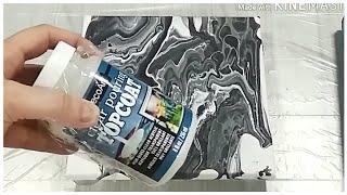 Acrylic pouring: DecoArt Pouring Top Coat Part 2: thick layer Resin look? Fluid Art