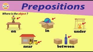 on in under near between | prepositions for beginners