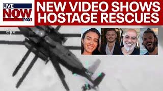 Hostages rescued: New aerial video shows aftermath of Gaza operation | LiveNOW from FOX