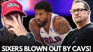 Sixers get SMOKED by Cavs.  Paul George another NO-SHOW and Nick Nurse has brain damage.