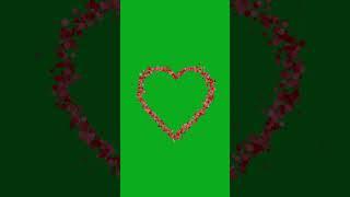 Green Screen Magic particles heart shape