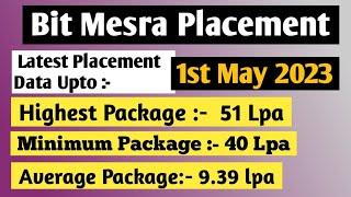 Bit Mesra Placement 2023|Bit Mesra Campus placement 2023