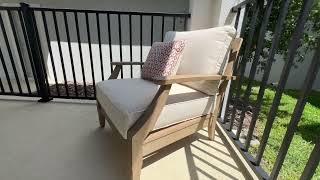 Signature Design by Ashley Beige Lounge Chair for Relaxing, Unexpected Patio Chair, Beautiful though