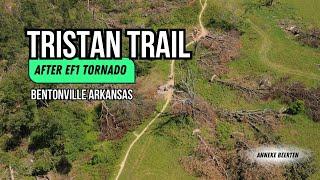 Tristian Trail destruction after storm ripped through Bentonville, AR.