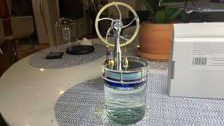 Kontax Stirling Engine powered by Ice, Hot Water, and the Sun (Spider Farmer grow light)